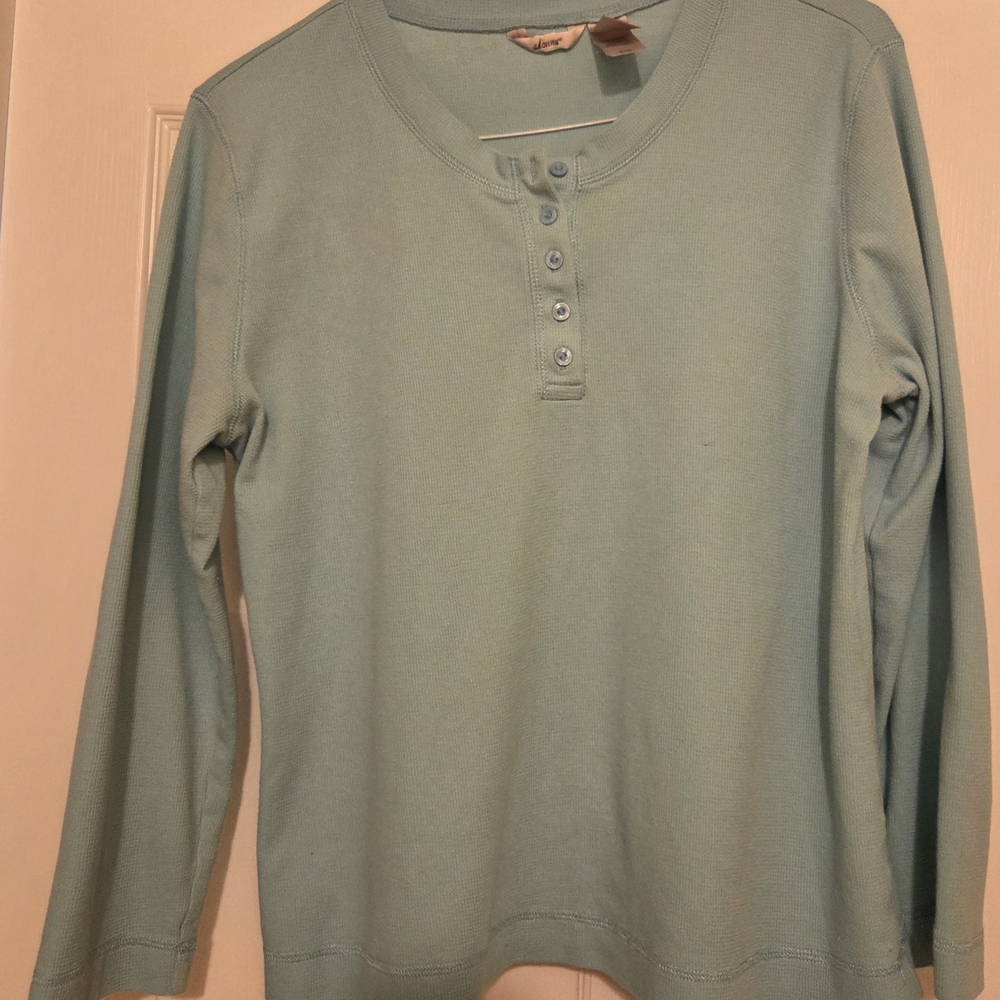 Adonna Light Aqua Long Sleeve Top